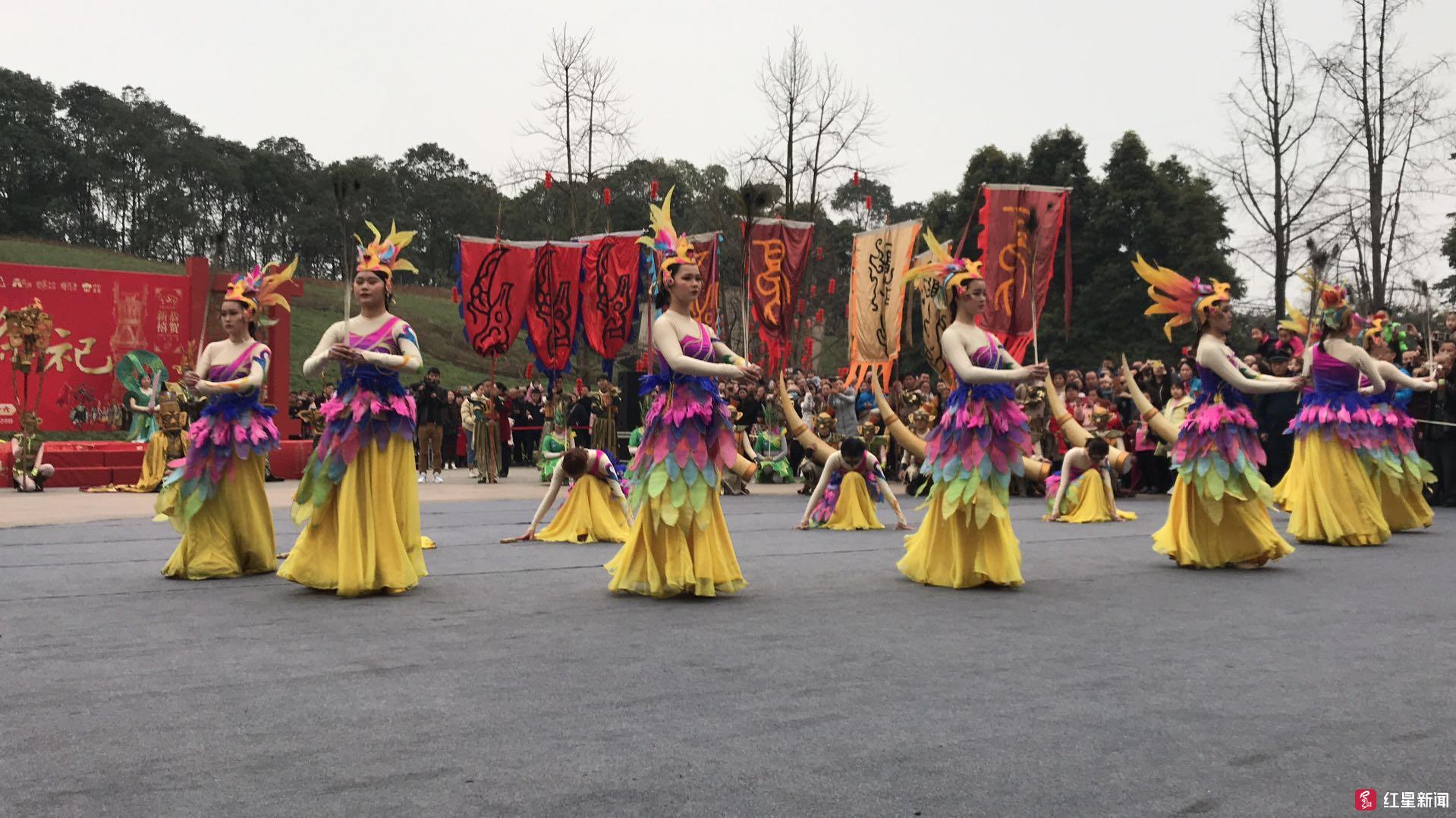 节拍天下|穿越3000年 三星堆再现古蜀大祭祀活动