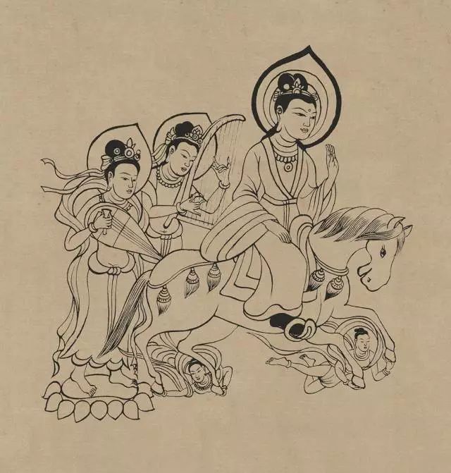 克孜尔石窟,敦煌莫高窟,海量壁画线描稿分享