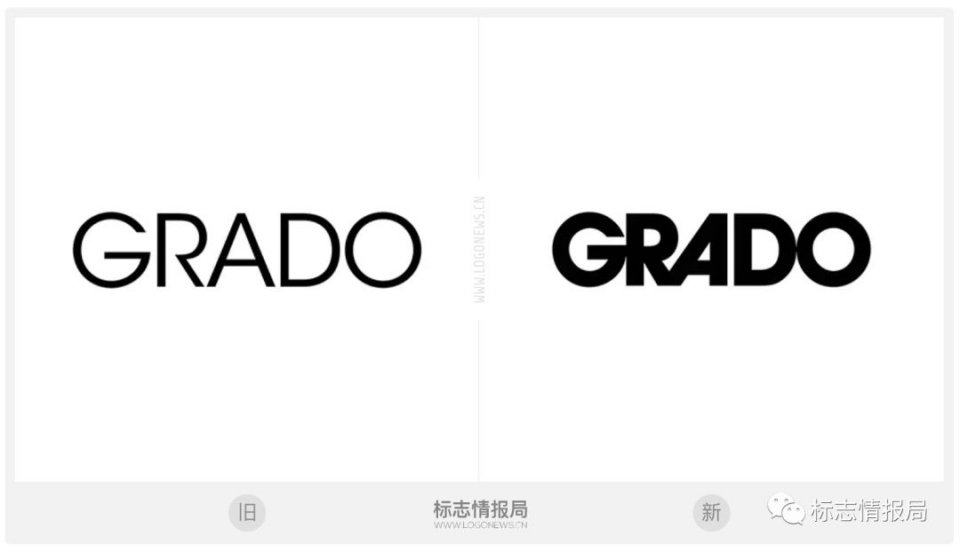 著名耳机品牌 grado 歌德 启用新logo