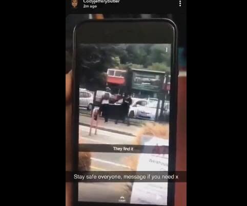网传袭击视频截图推特视频截图