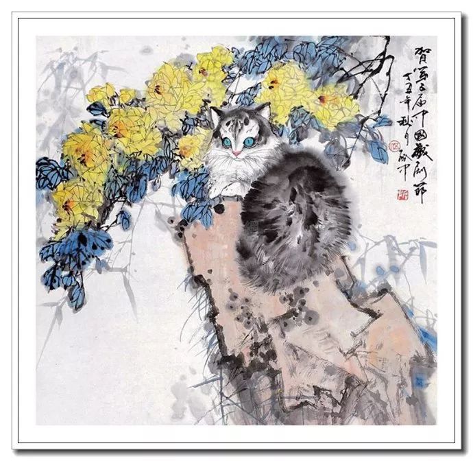 粗犷苍拙--伍启中花鸟动物画