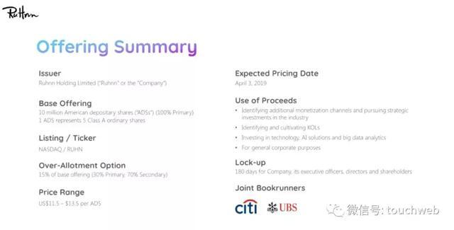 网红电商如涵路演PPT曝光:4月初上市 微博参与IPO认购