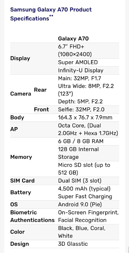 三星galaxya70完全曝光最大的对手其实是vivox27