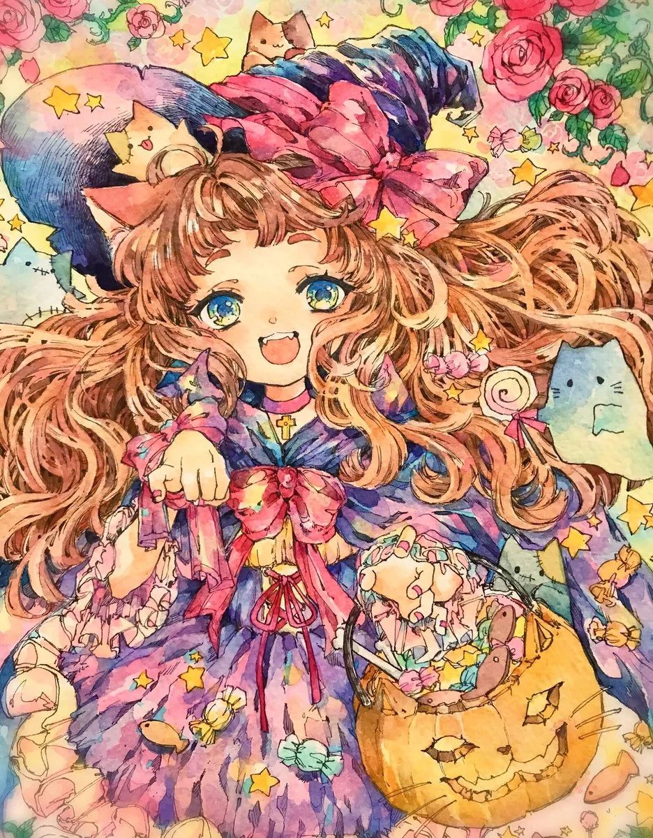 萌萌的少女插画 日本插画师 なつき 丨手绘插画艺术