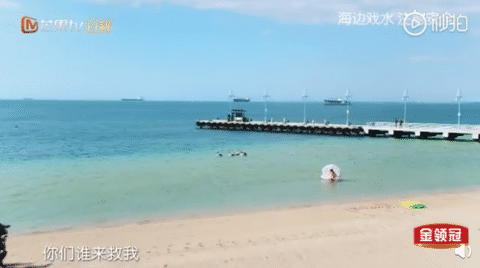 谢娜被海水冲走呼救无人应，同行妻子团表情亮了！