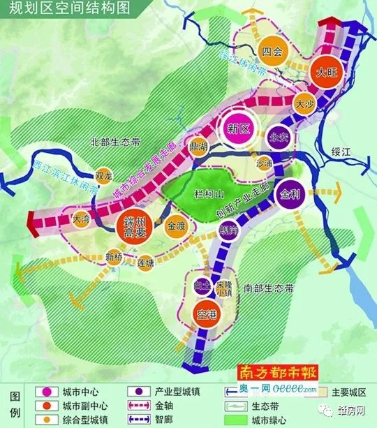 肇庆市城市总体规划(2015-2035)(草案)示意图 肇庆产业发展将进入