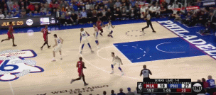 韦德 虚晃强突上篮.gif