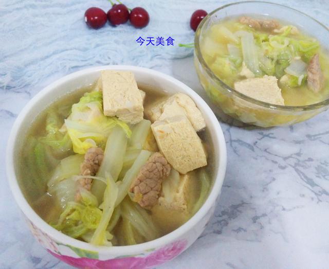 五,大白菜炖冻豆腐