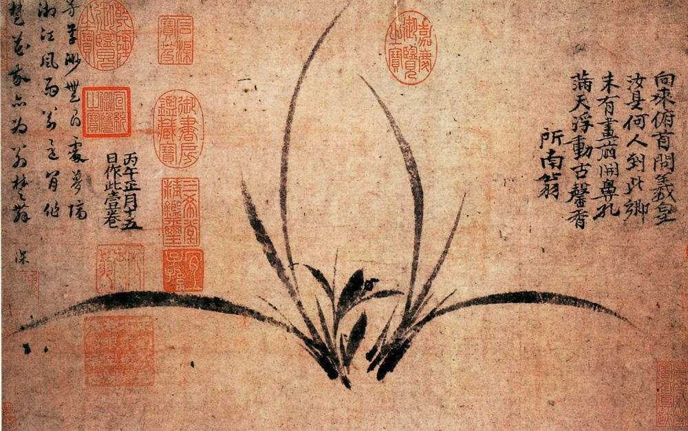 《墨兰图》元代