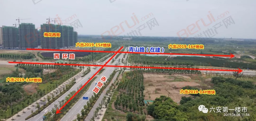 小编最先去的是 六出2019-16#地块,位于 赤壁路以东,青山路南北.