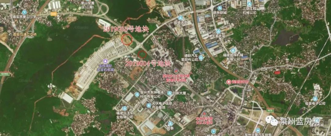 南安2019g03号(南安市光机电贸展中心f地块) 地块位置:霞美镇山美村
