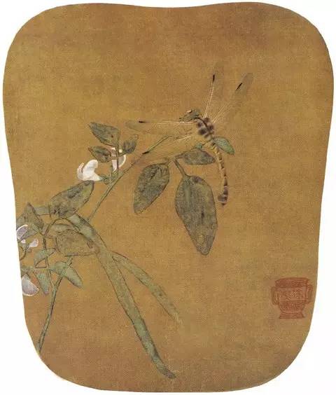 《豆花蜻蜓图》