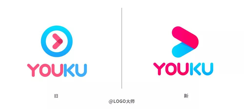 优酷同学又换logo设计了!这次把圆环丢了!
