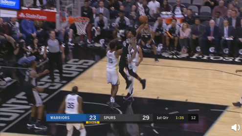 [视频]引爆全场！盖伊迎面达米安-琼斯完成战斧式劈扣