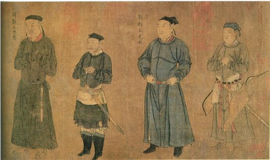 ▲《中兴四将图》中的韩世忠(左)与刘光世(右)