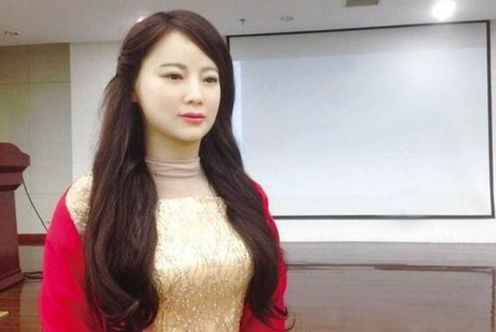 中国研发18岁美女机器人亮相,技术领先,网友:太漂亮了戴美女国字脸眼镜图片