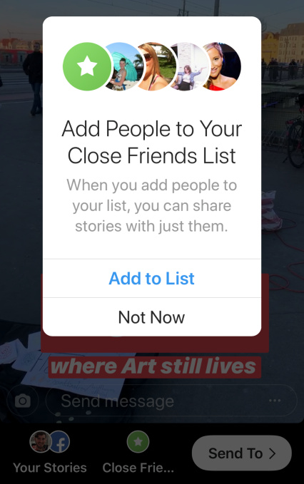 Instagram 新增的“Close Friends”功能，或许微信也应该尝试