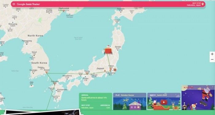 Google推出在线实时圣诞老人北极跟踪之旅