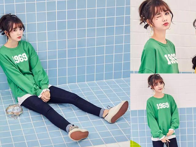 墨绿色的卫衣配裤子,搭配对了就很美!_凤凰时