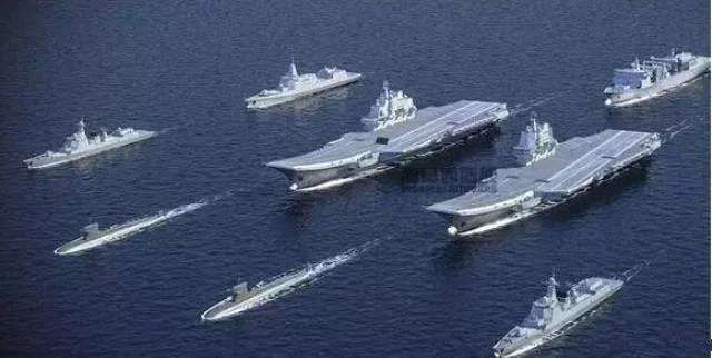 (海军双航母编队想像图)