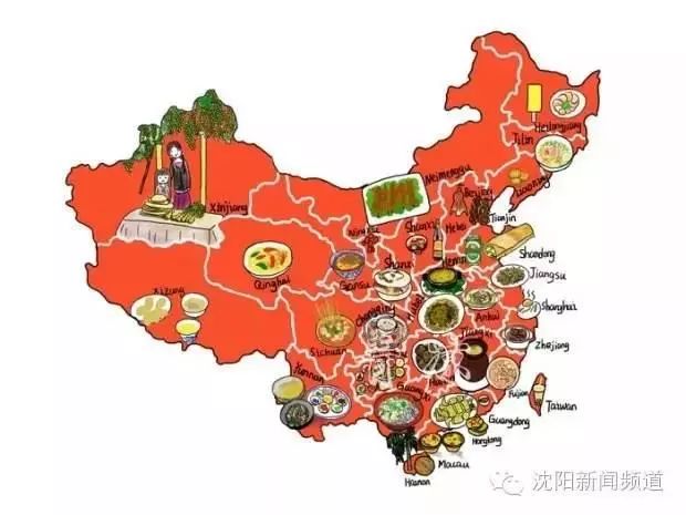 骨灰级吃货都手绘中国地图了 而你是不是还没想好周末出门吃点啥?