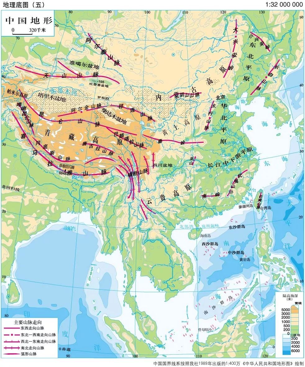 地图看中国世界固体水库青藏高原及北京和上海的飞地