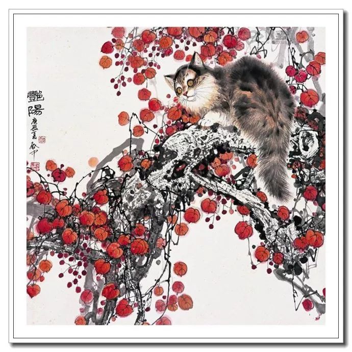 粗犷苍拙--伍启中花鸟动物画
