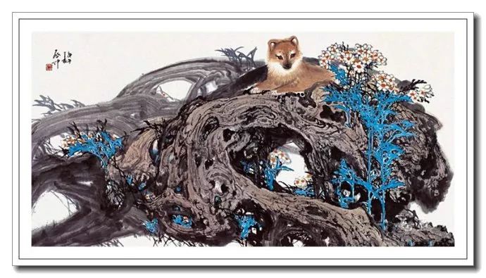 粗犷苍拙--伍启中花鸟动物画