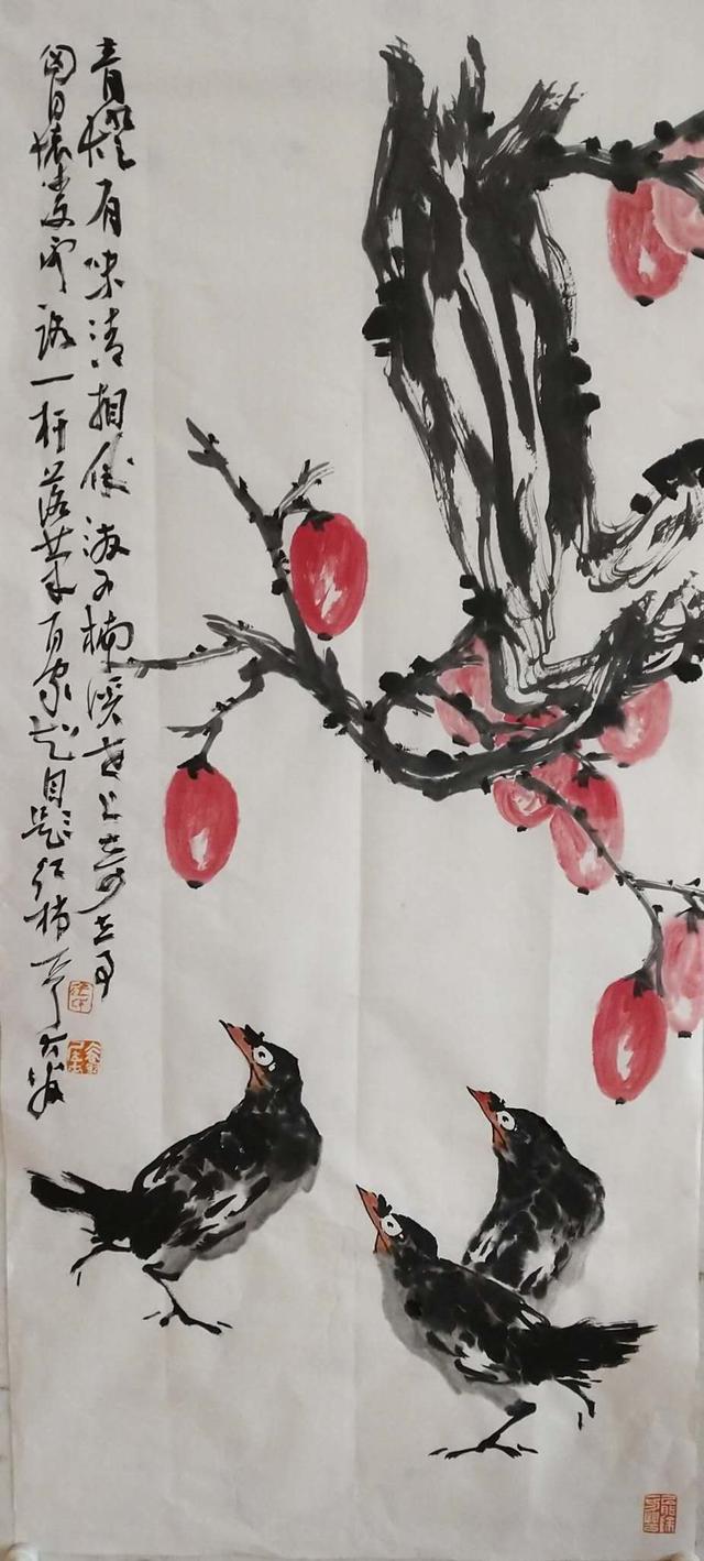 齐白石画虾、徐悲鸿画马,著名画家金大翁花十年时间画八哥