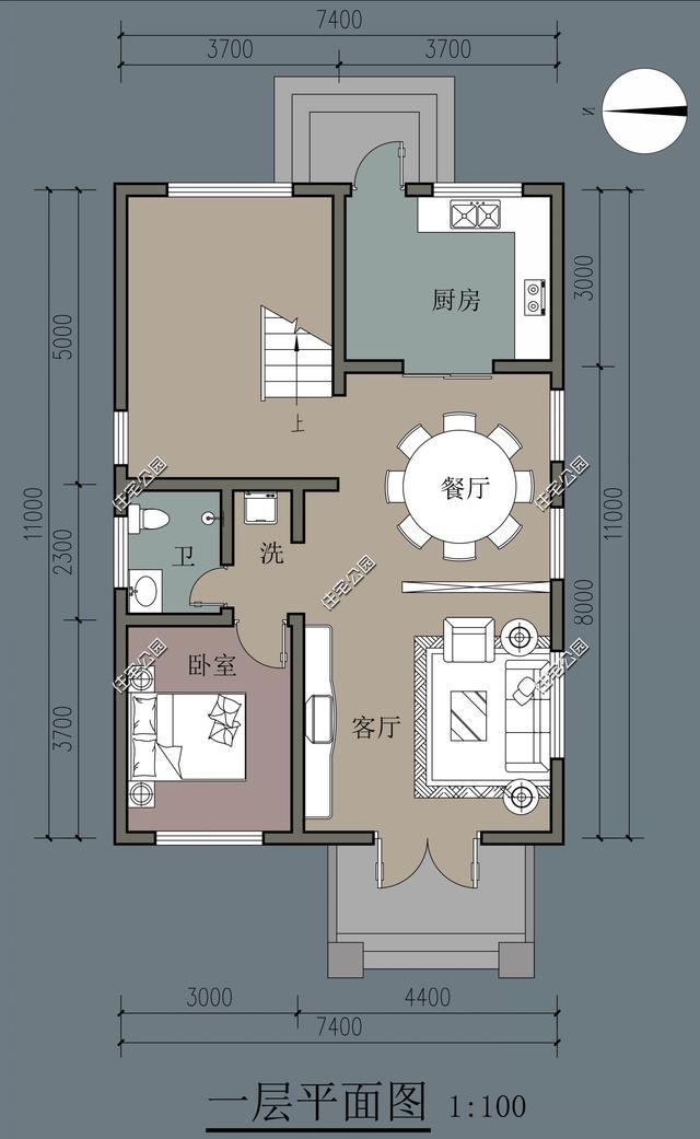 面宽再小好房依旧建得起,7x11米2层户型双入户门,适合你家吗__凤凰网