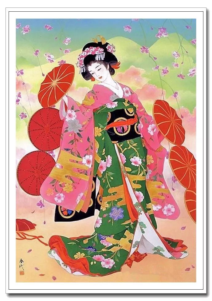 《美人绘》--森田春代日本仕女画 《美人绘》--日本画家森田春代日本仕女画作品赏析