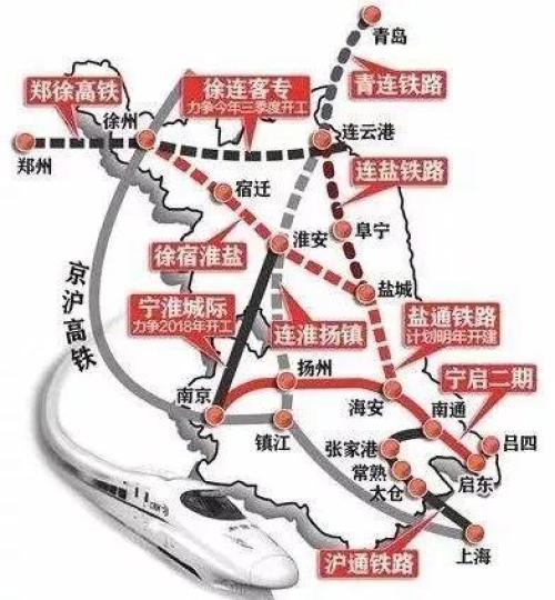 盐通高铁有新进展！徐通铁路
