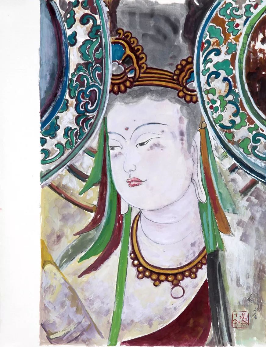 中国人口促进会书画院理事 中国水墨画院专职画家 敦煌画派艺术研究院