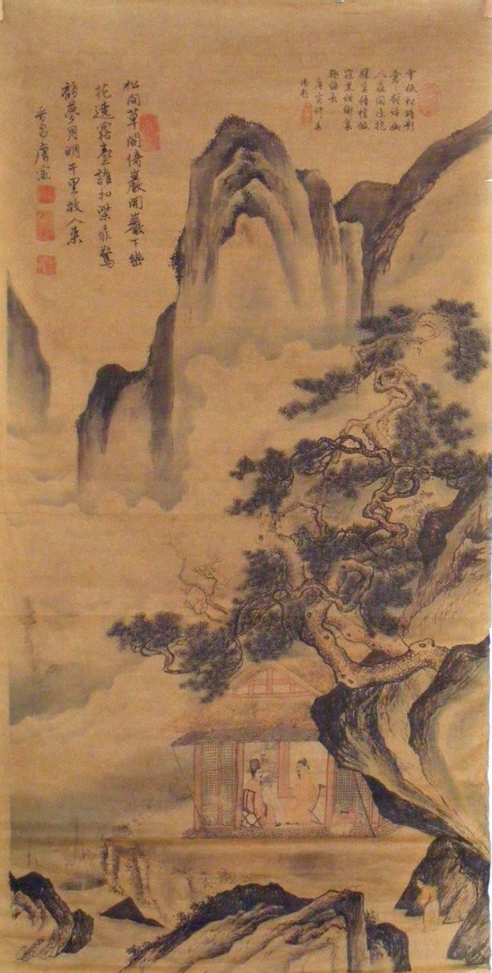 风流才子唐伯虎的山水画作