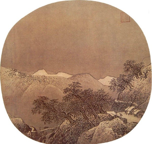 夏珪《雪溪放牧图》