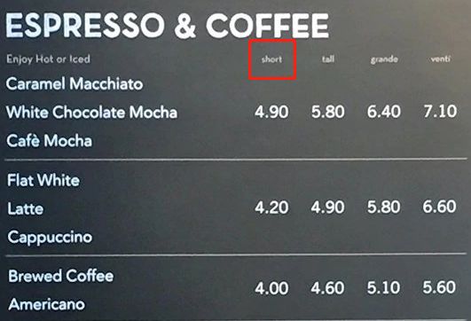 星巴克的小杯到底是个什么杯?