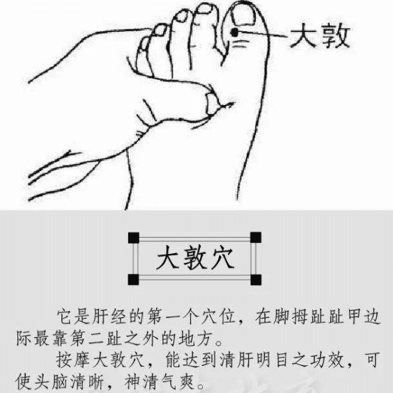 大敦穴, 把肝气理顺