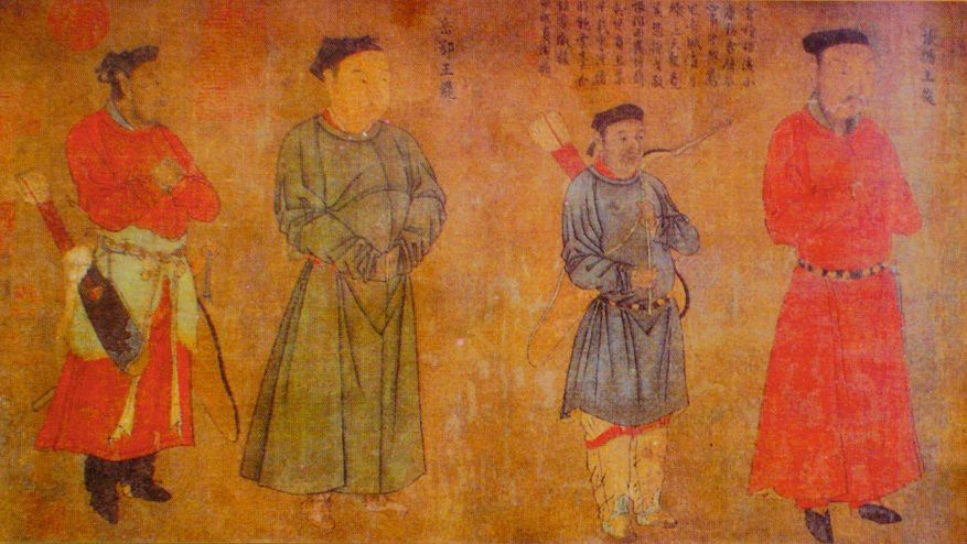 ▲《中兴四将图》中的岳飞(左)与张俊(右)