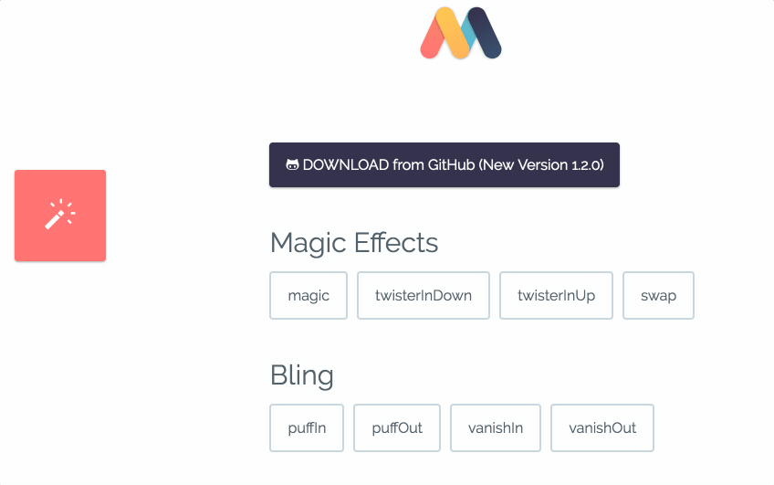 CSS 动画库:Magic Animations