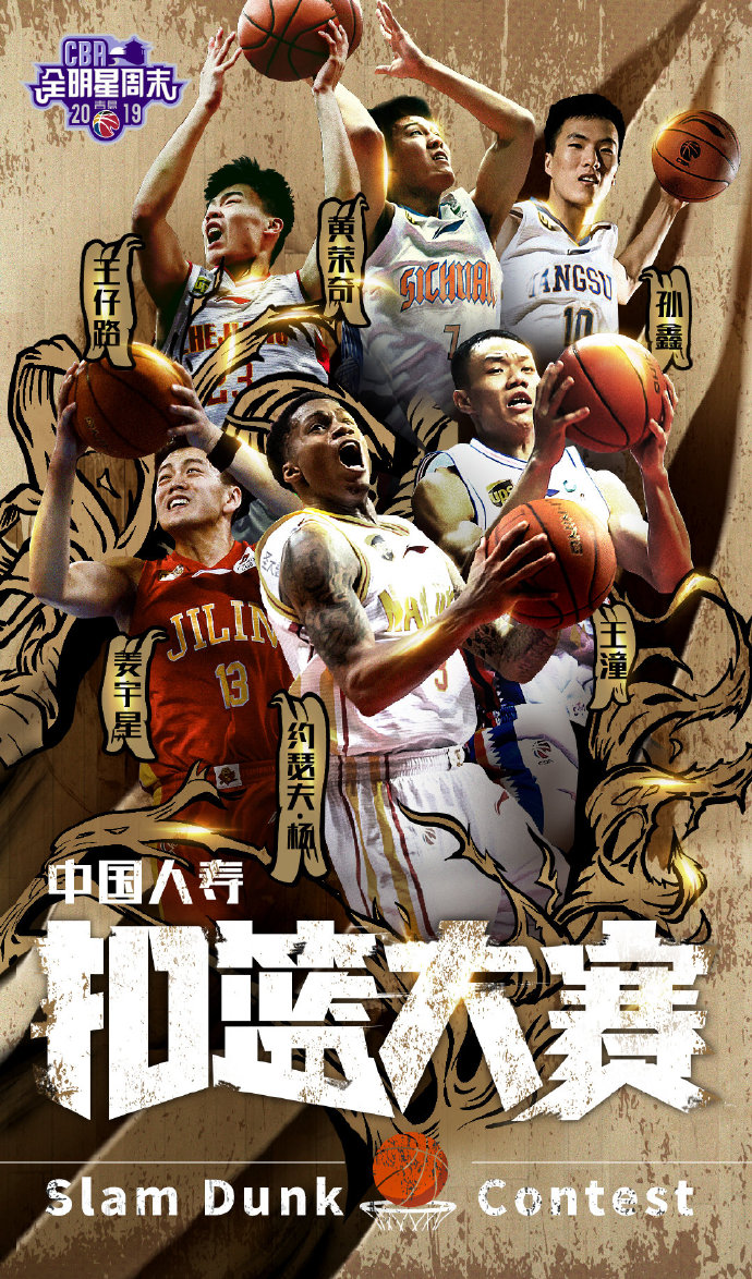 CBA扣篮大赛名单:王潼+张健豪领衔