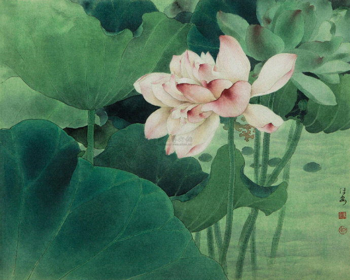 邹传安工笔花鸟画欣赏