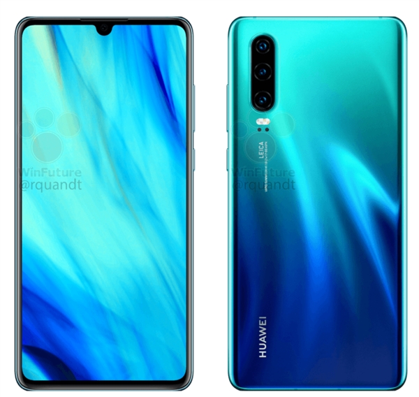 要霸榜DxO？华为P30/P30 Pro渲染图曝光：3月26日发布