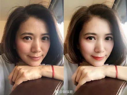 又一个女星在网红滤镜下翻车了，漫画脸鼻祖也经不住啊！
