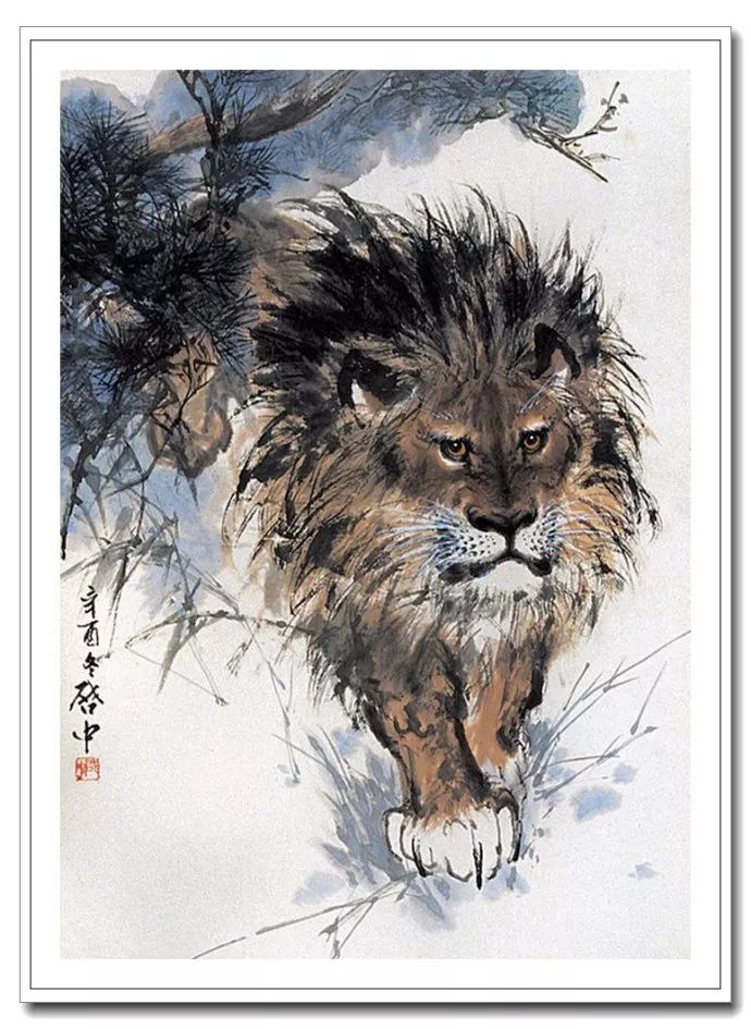 粗犷苍拙--中国画家伍启中花鸟动物画作品赏析