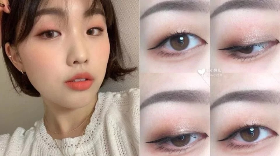 单眼皮,杏眼的超简单扩大眼妆!下垂眼的眼线千万不要画眼尾!