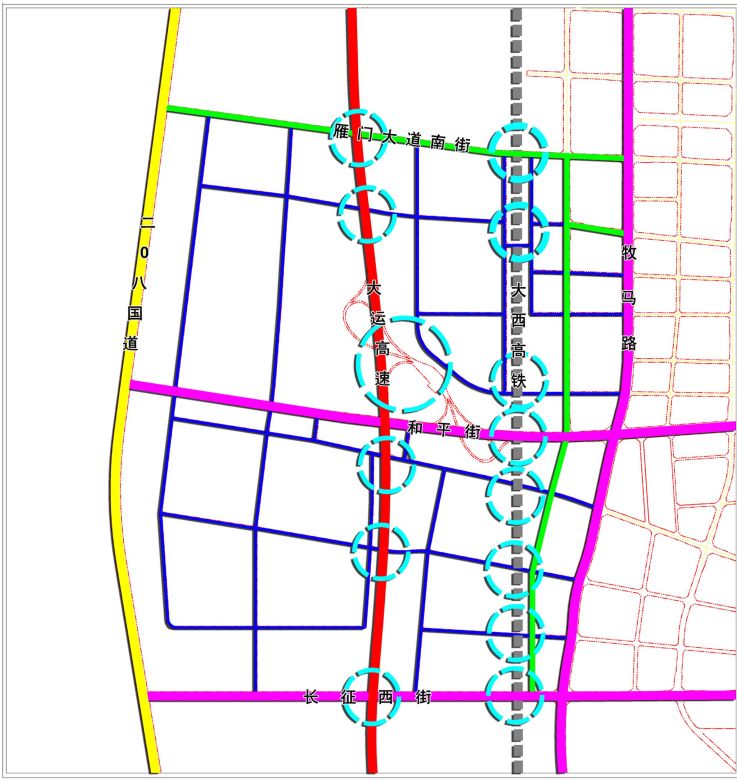 道路交通图 忻州市五台山机场起步区 控制 性详细规划批后公示 公示