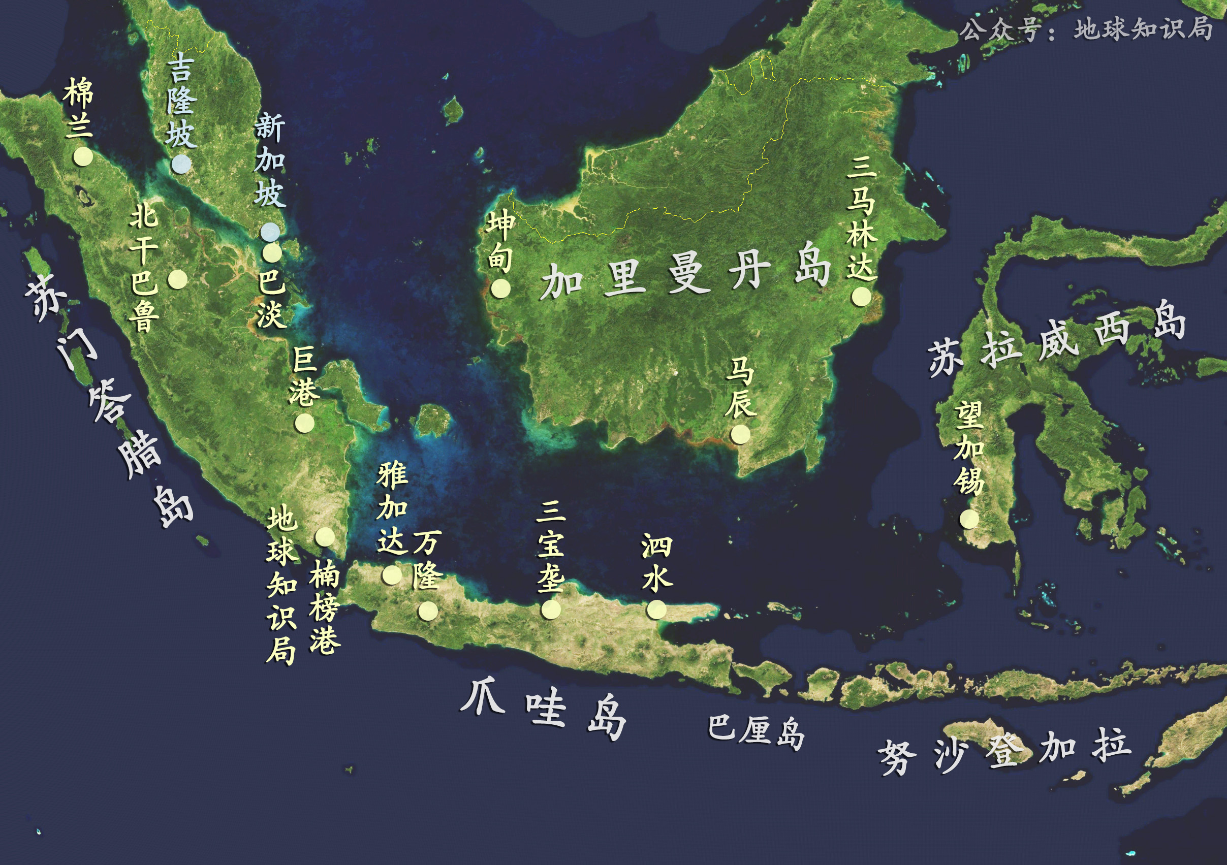 印度尼西亚旅游地图插画v1 Indonesia Tourism Map – 设计小咖