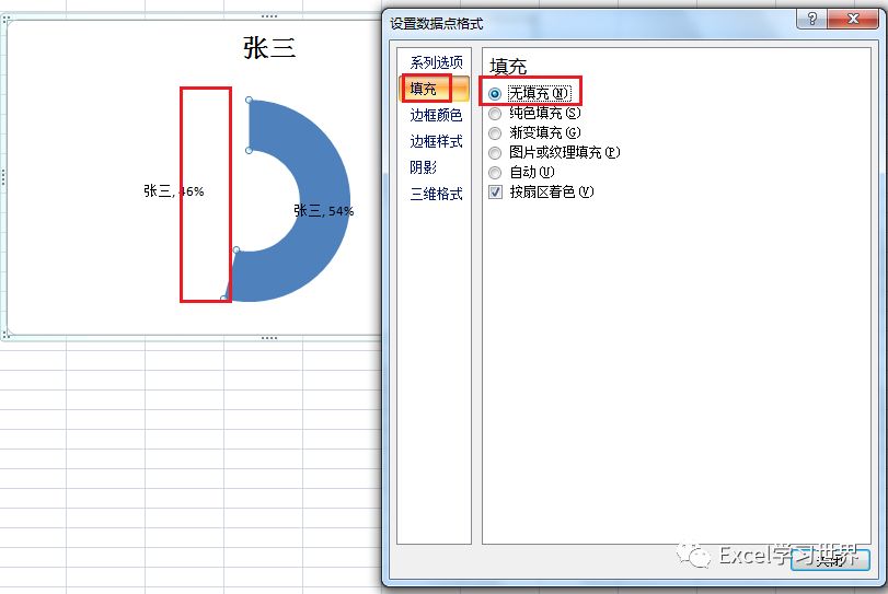 excel – 制作独立和嵌套圆环图