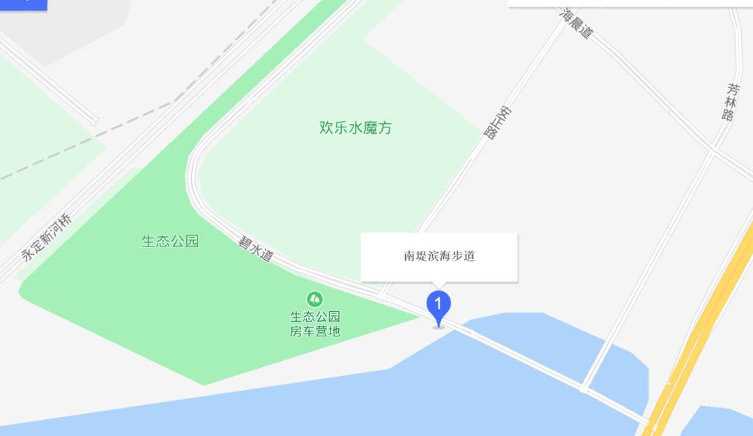 南堤滨海步道方位