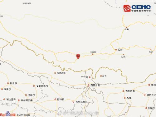 西藏日喀则市拉孜县发生3.3级地震 震源深度5千米
